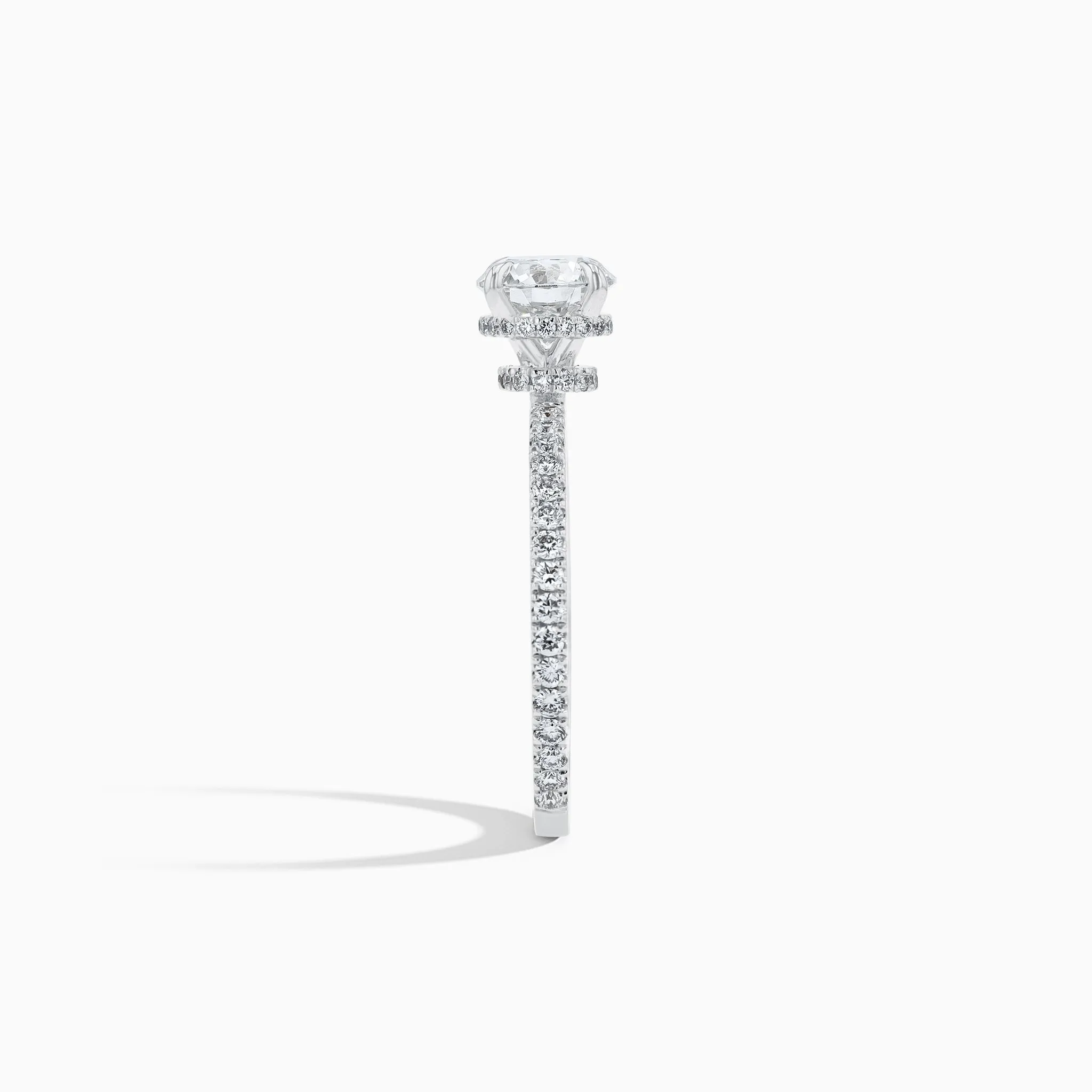 Double Hidden Halo 1 ct. Lab Diamond Ring in 18K White Gold size 6.5