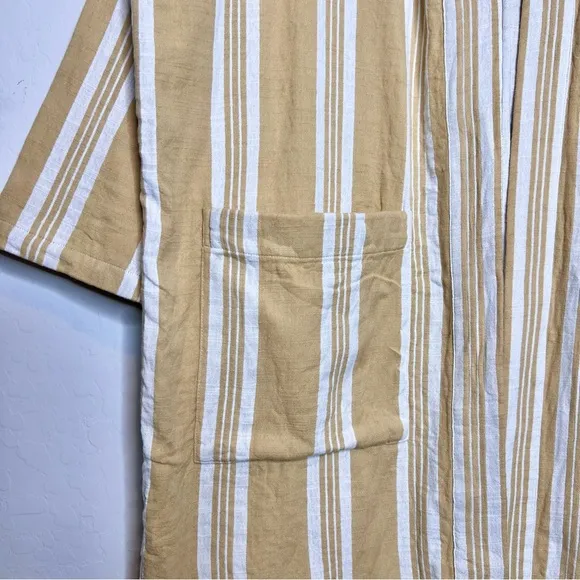EILEEN FISHER Organic-Cotton Striped Kimono Jacket. Size L/XL