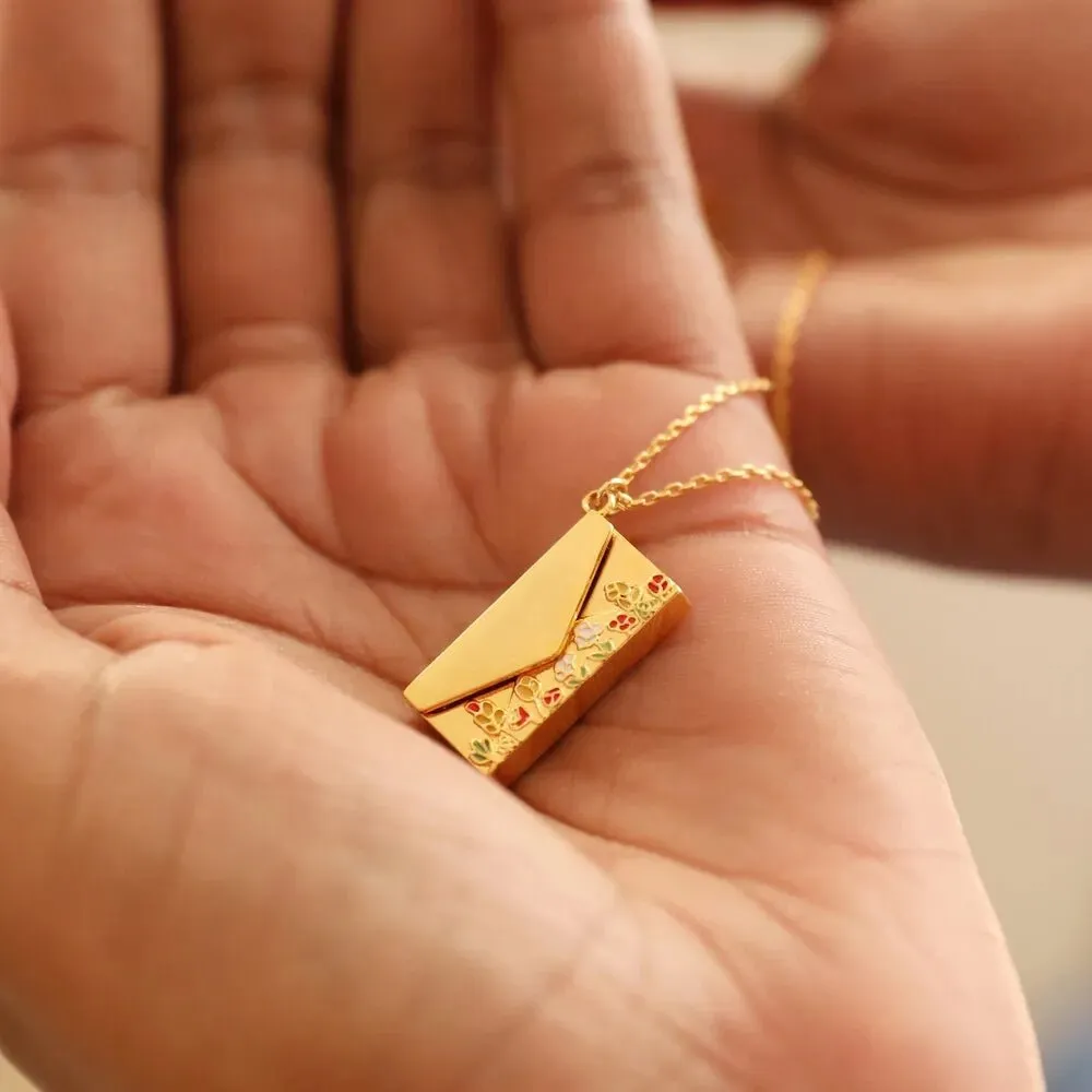 Engraved Openable Book Locket Necklace