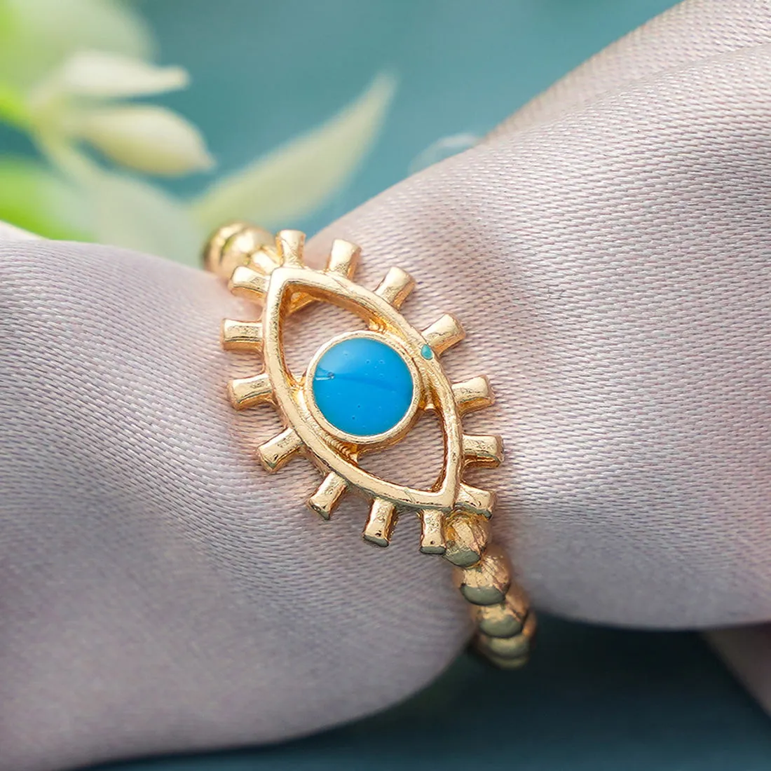 Evil Eye Ring Golden Border