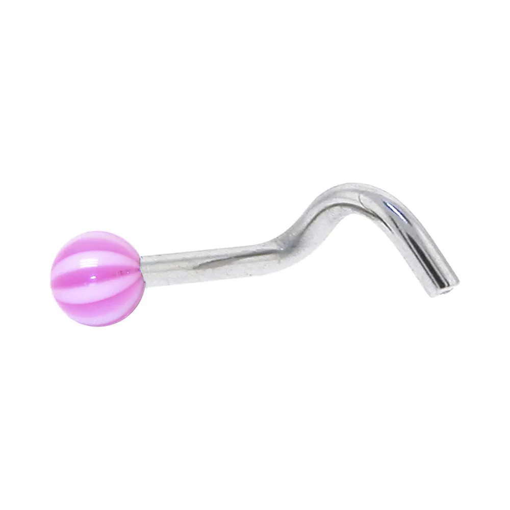 Flamingo Acrylic Beach Ball Nose Ring