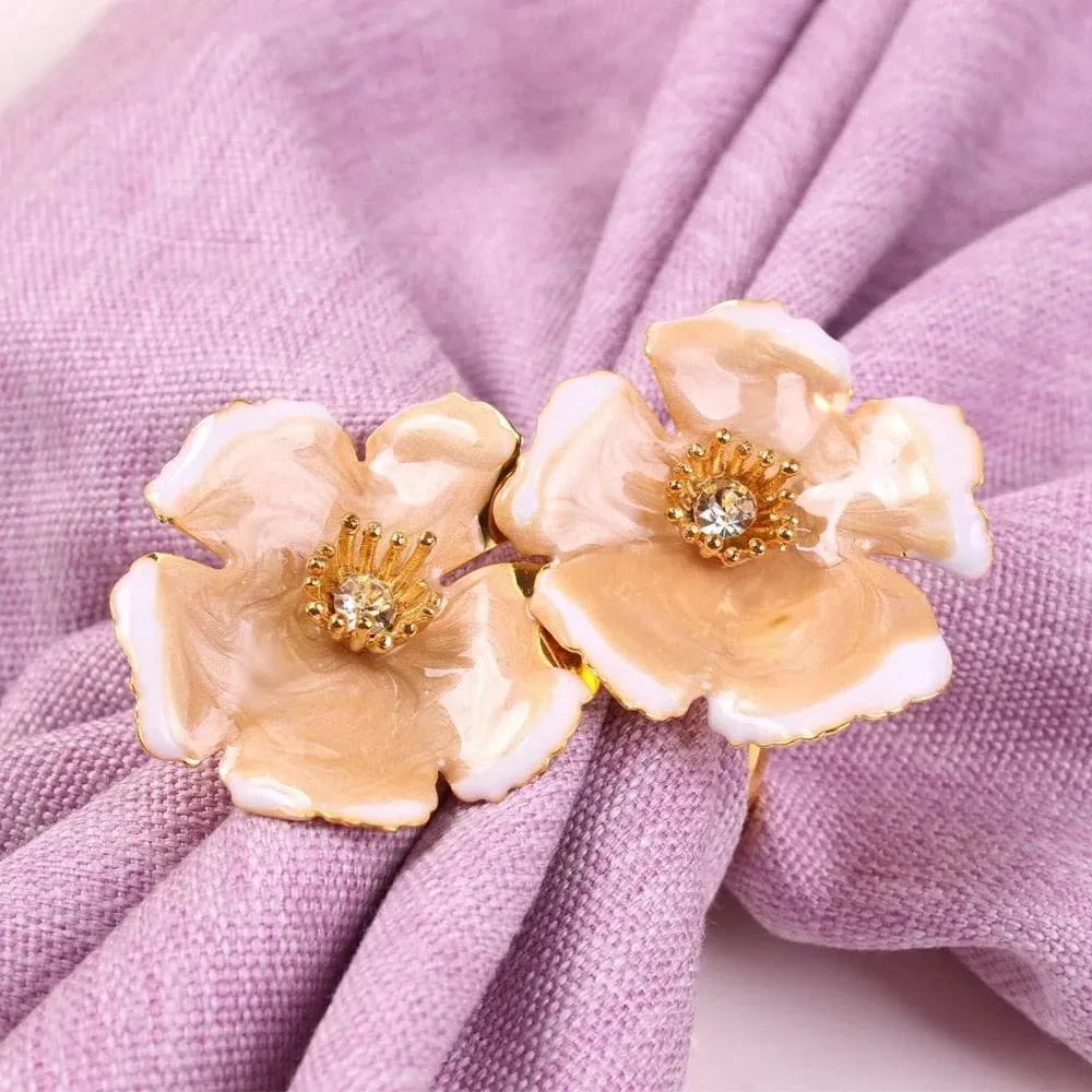 Floral Napkin Rings - 4 pcs