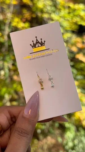 Flower Ball Nose Ring Set