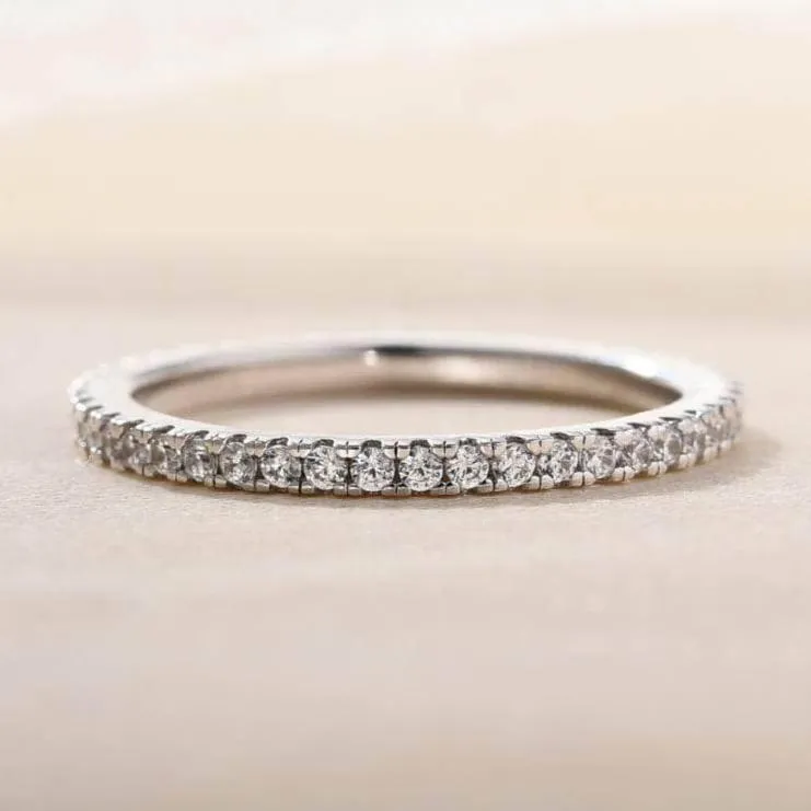 Full Eternity 4PC Stackable Ring Band Set