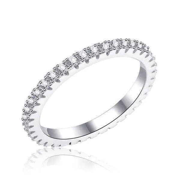 Full Eternity 4PC Stackable Ring Band Set