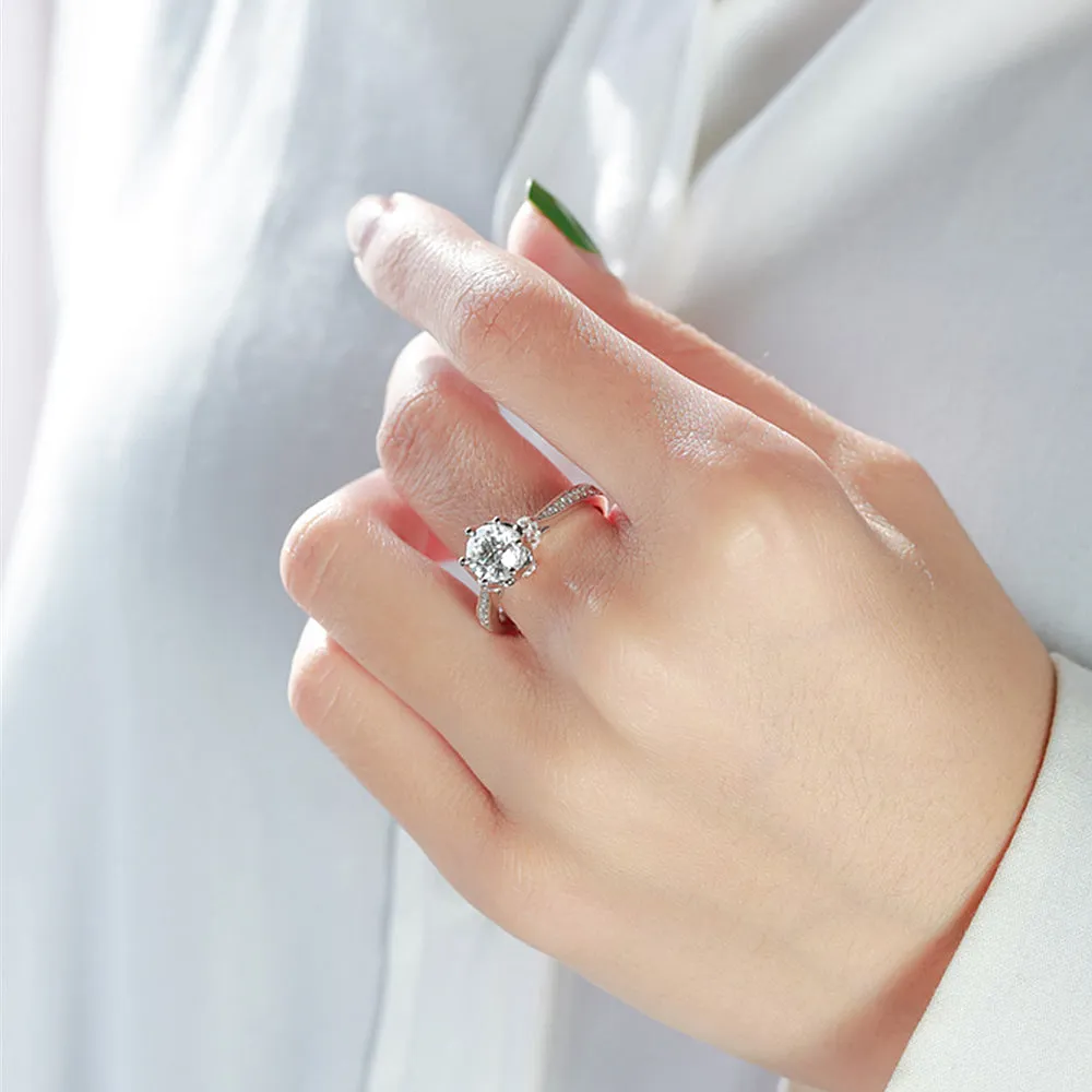 GIA Diamond Crown Engagement Ring