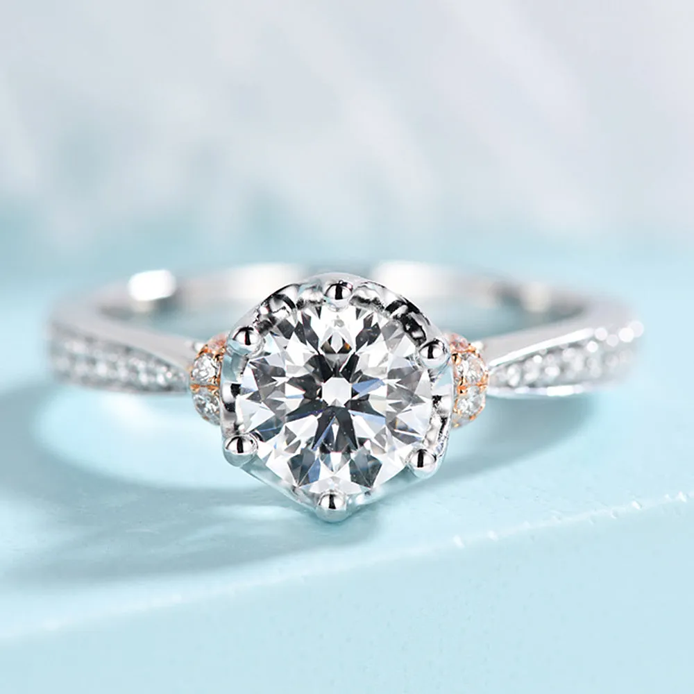 GIA Diamond Crown Engagement Ring