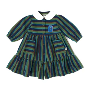 Gigi Tiered Twill Dress Heritage Stripe