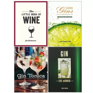 Gin Manual,101 Gins To Try Before,Gin Tonica, Little Book of Wine 4 Books Set