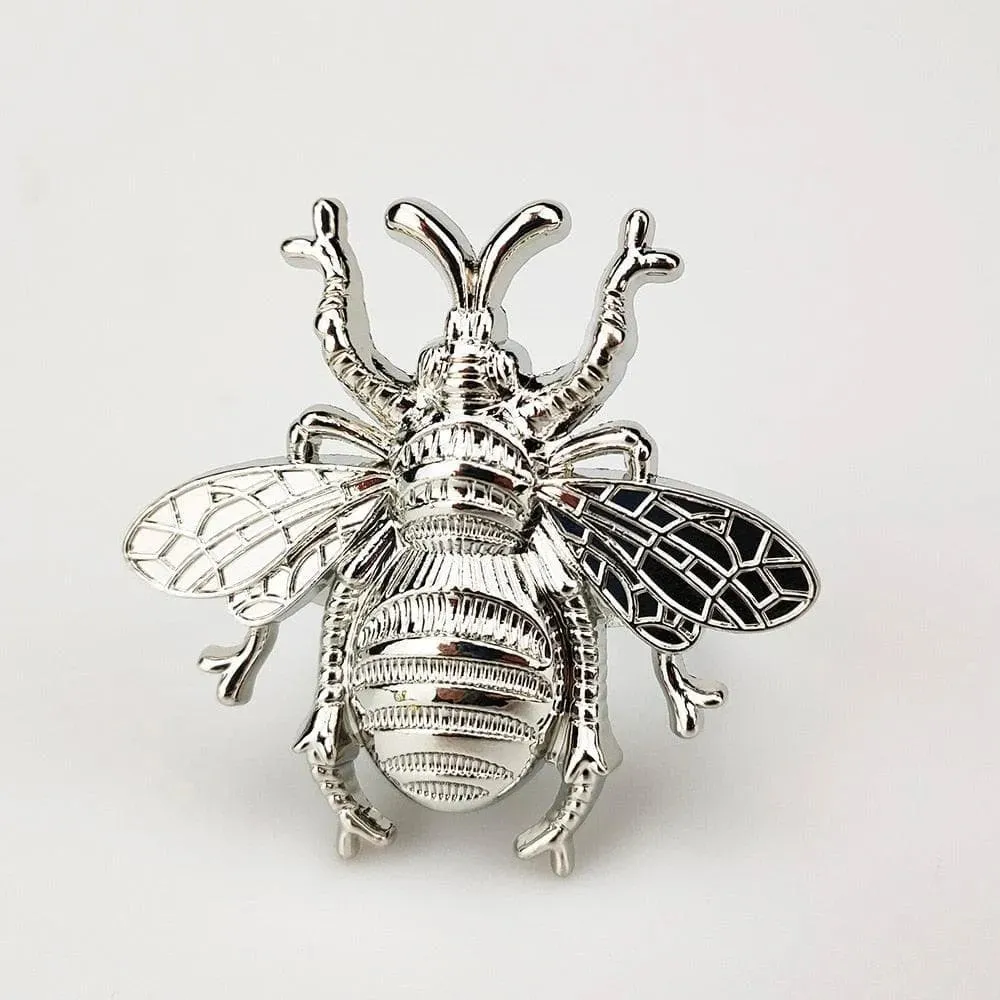 Gold Bumble Honey Bee Napkin Rings - 6 Pcs