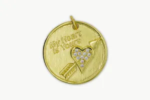Gold My Heart is Yours Charm