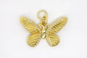 Gold Pave Butterfly Charm