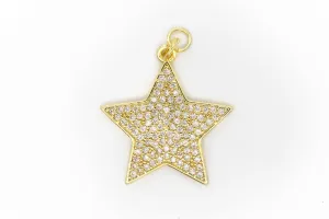 Gold Pave Star Charm
