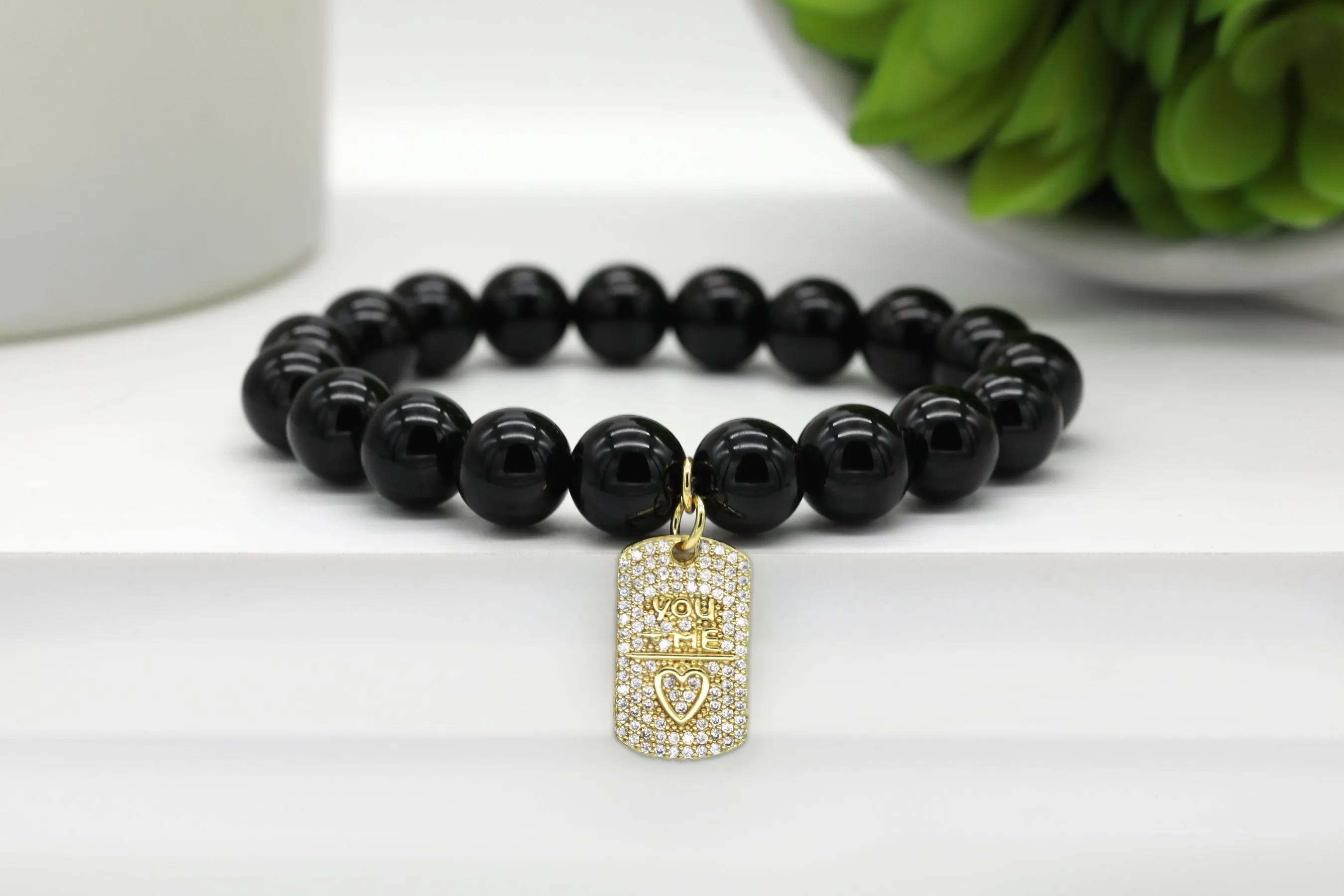 Gold Pave You   Me Charm