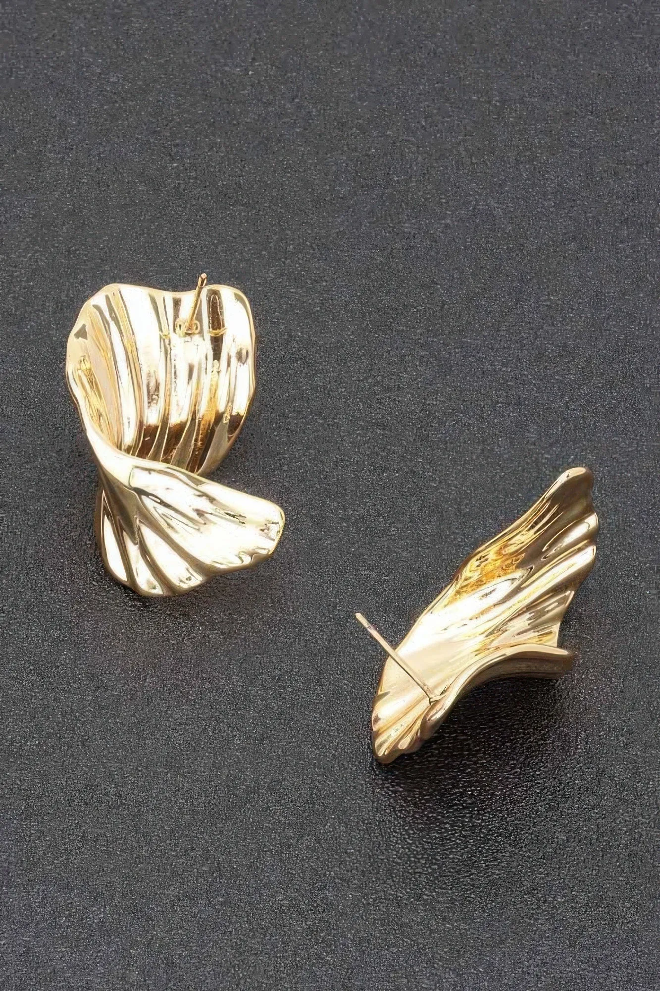 Gold Plated Metal Earrings