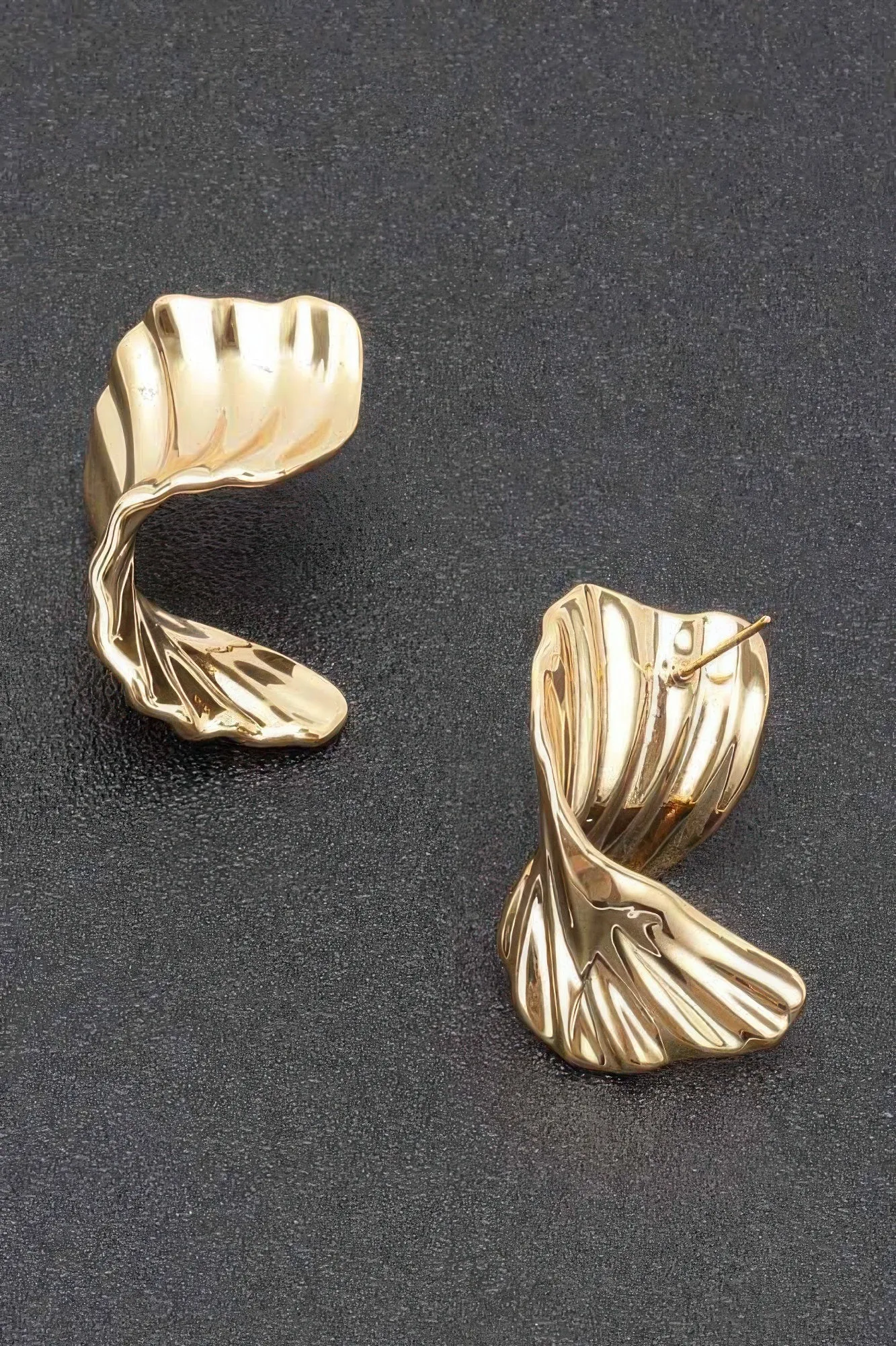 Gold Plated Metal Earrings