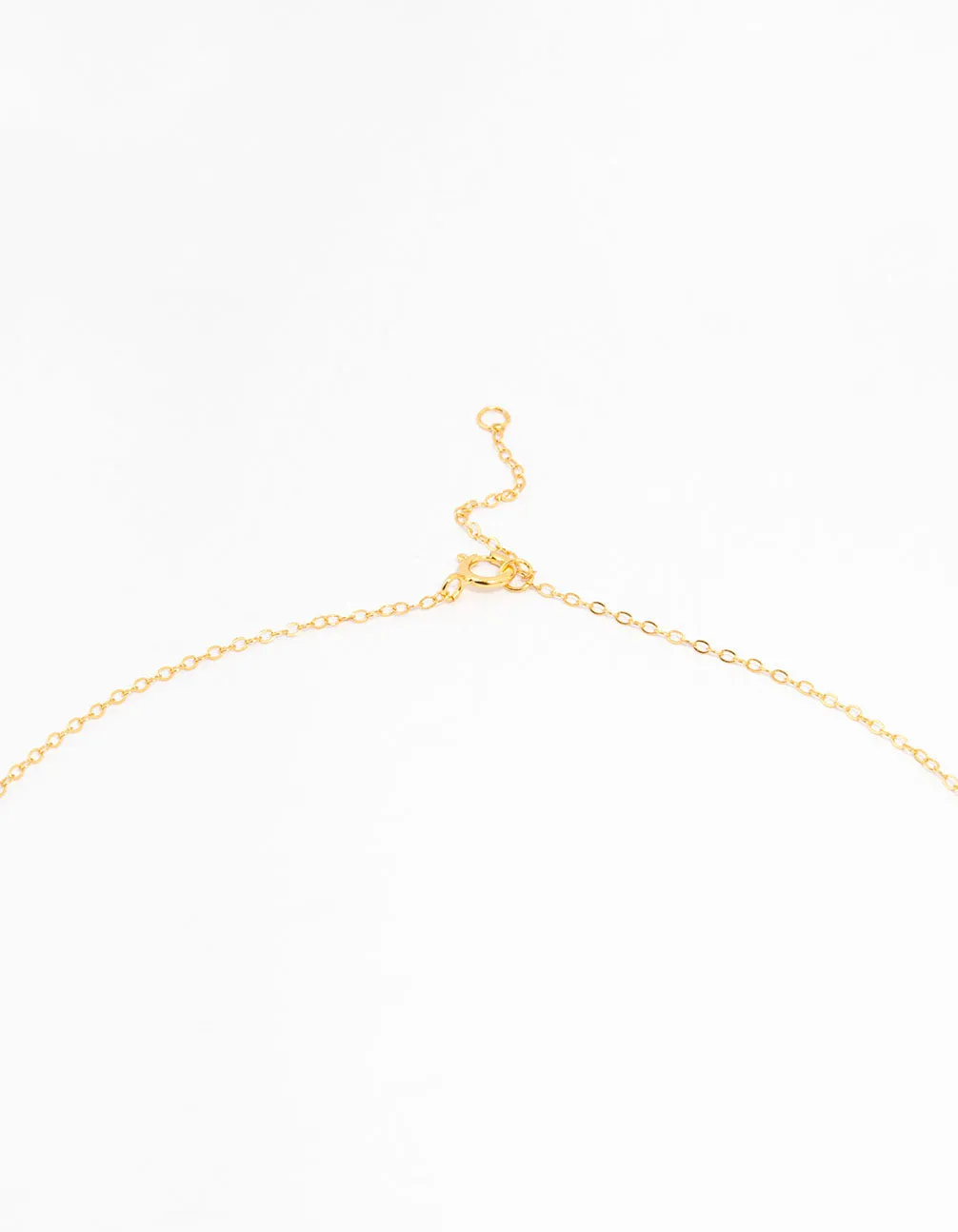 Gold Plated Sterling Silver Bow & Pear Pendant Necklace