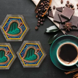 Green Apple Steel Coasters