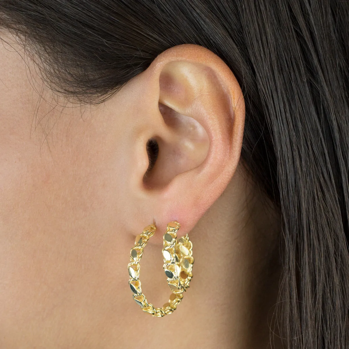 Harem Chain Hoop Earring