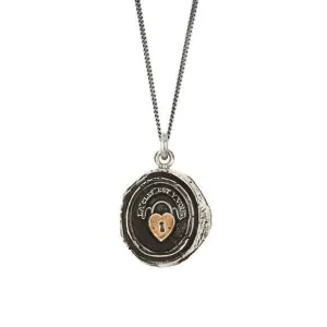 Heart Lock 14k Gold on Sterling Silver Necklace