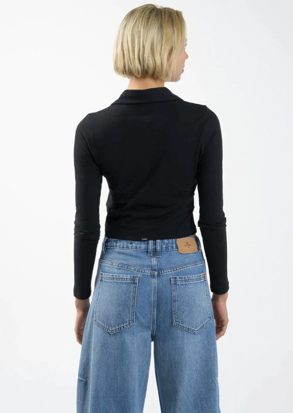 Hemp Collared LS Black