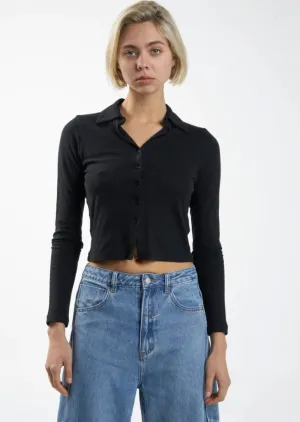 Hemp Collared LS Black
