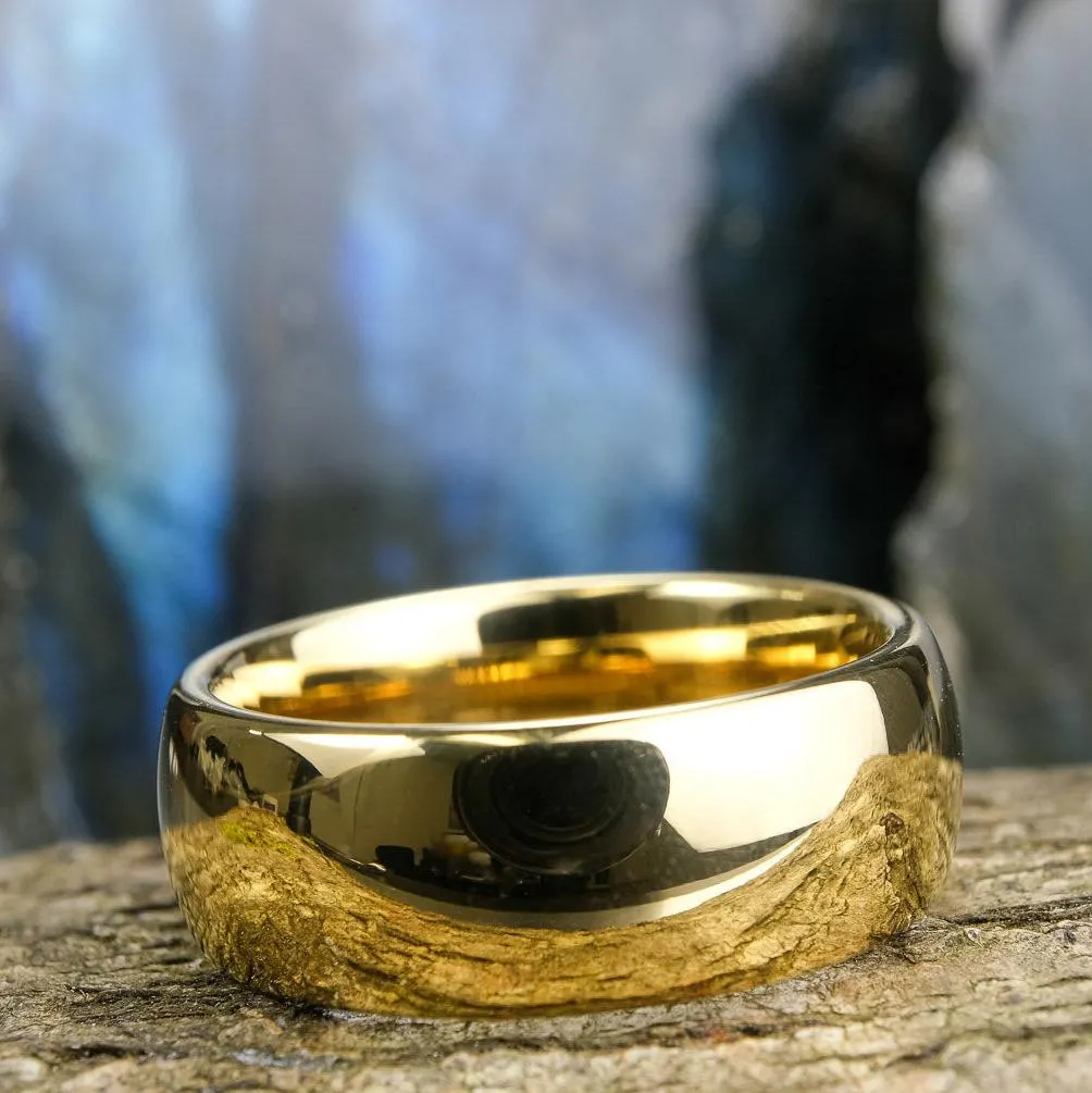 High Polished Yellow Gold - 8mm