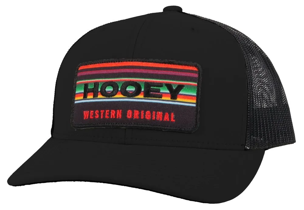 Hooey "Horizon" Black Ballcap with Black Serape Patch