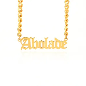 Horsewhip Chain Custom Name Necklace