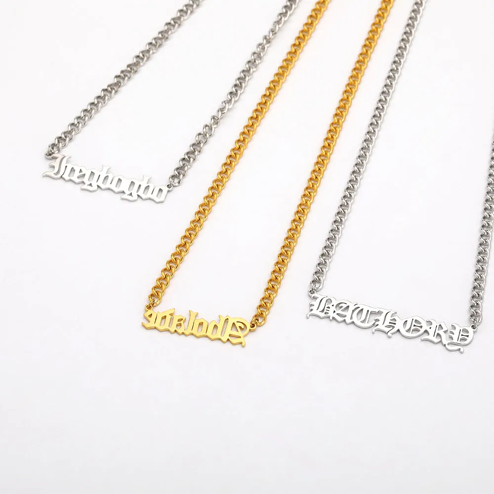 Horsewhip Chain Custom Name Necklace