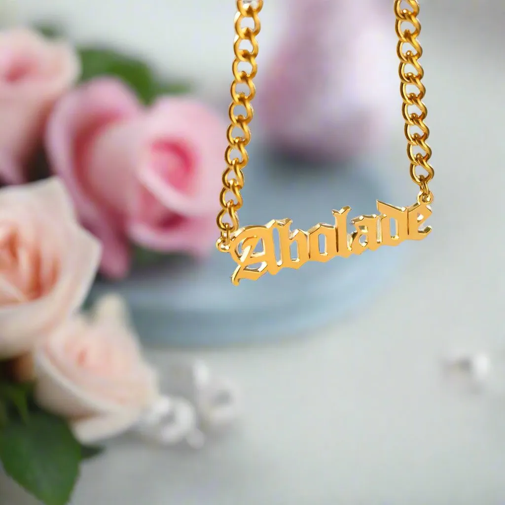Horsewhip Chain Custom Name Necklace