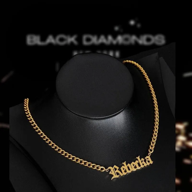Horsewhip Chain Custom Name Necklace