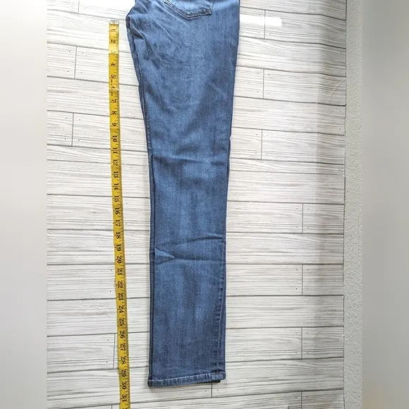Hudson Jeans Mid Rise Skinny Jeans in Distressed Blue Size 29