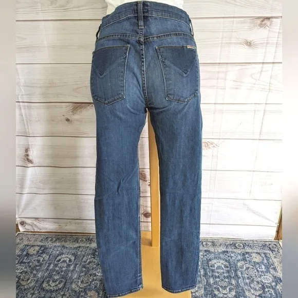 Hudson Jeans Mid Rise Skinny Jeans in Distressed Blue Size 29