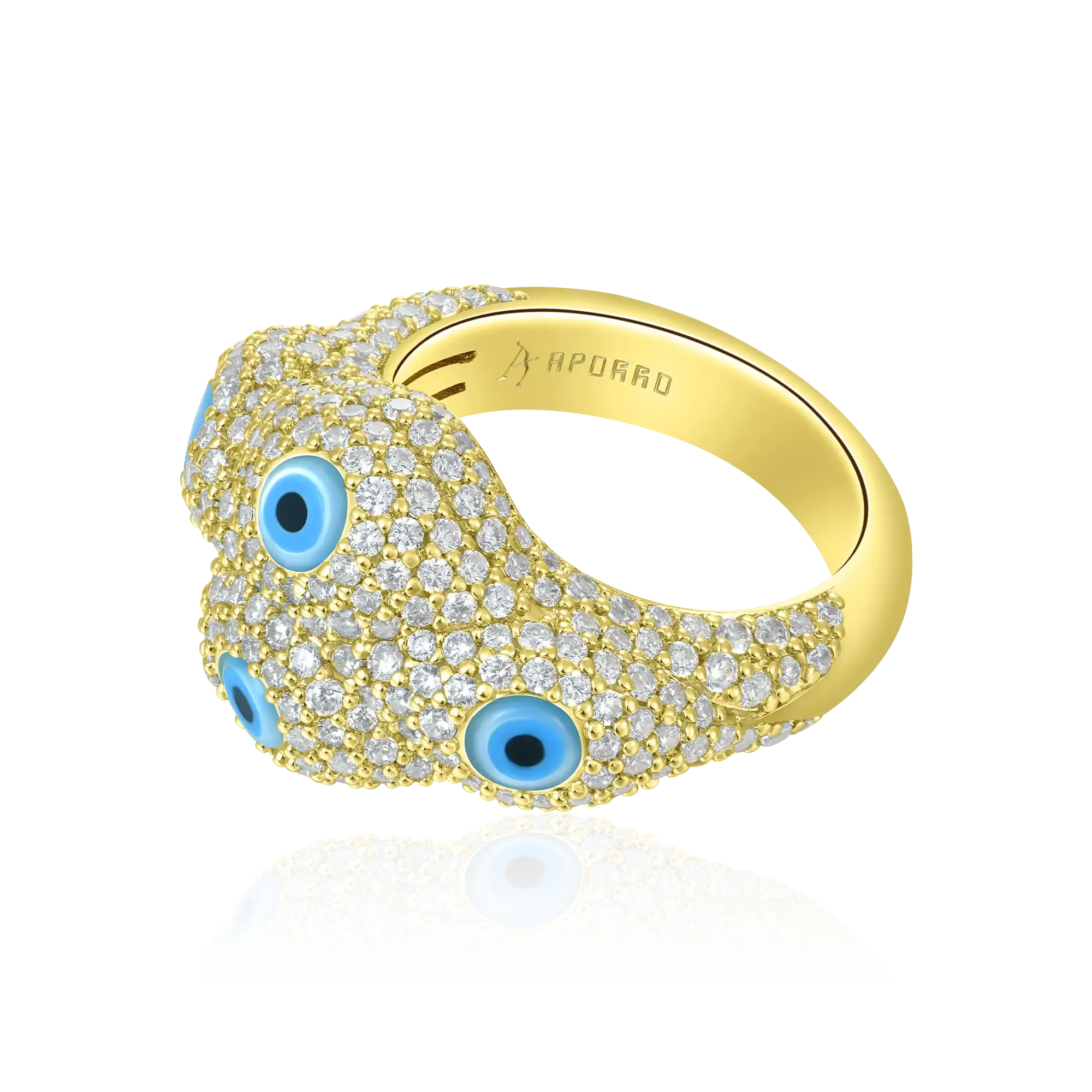 Iced Nazar Aegis Ring - Small