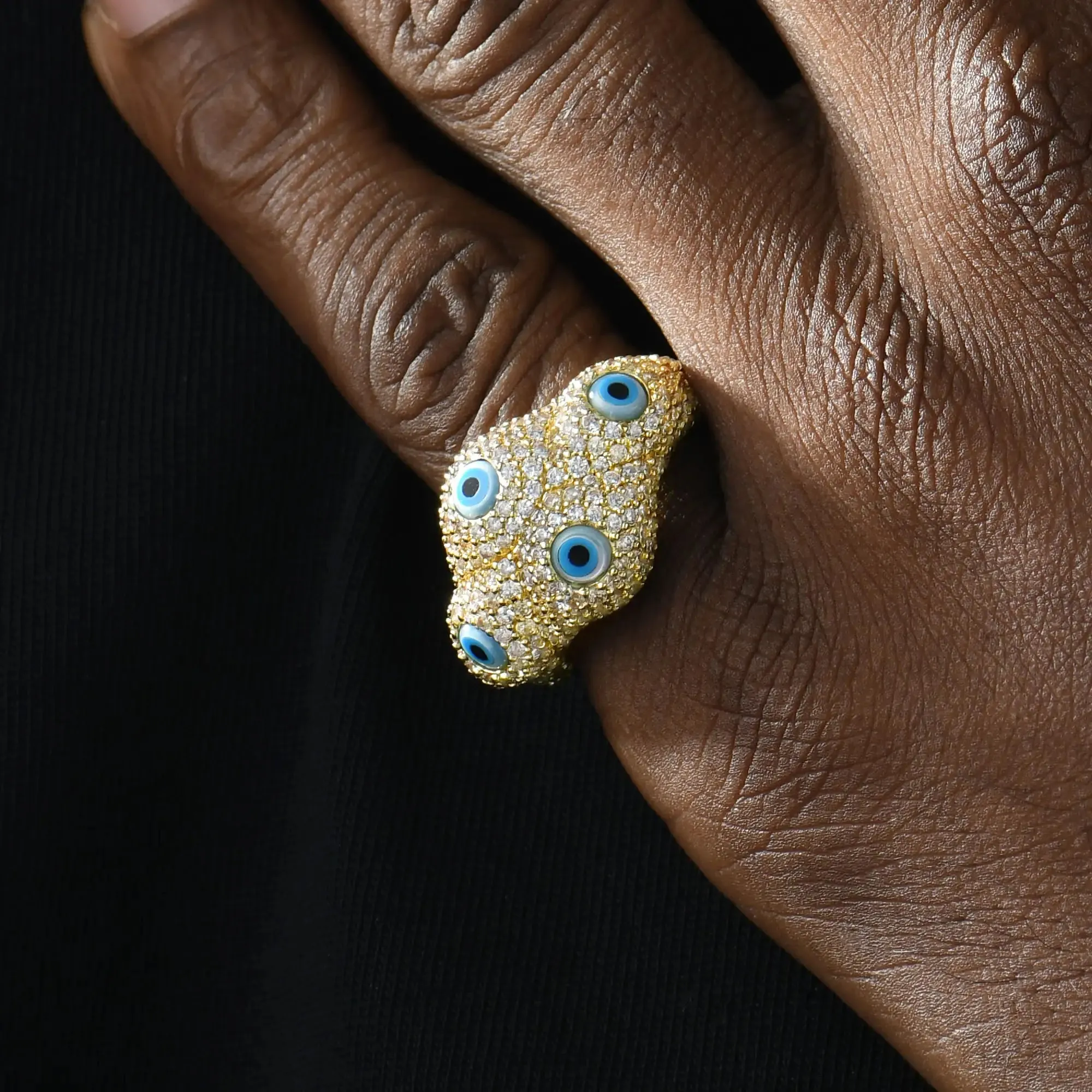 Iced Nazar Aegis Ring - Small