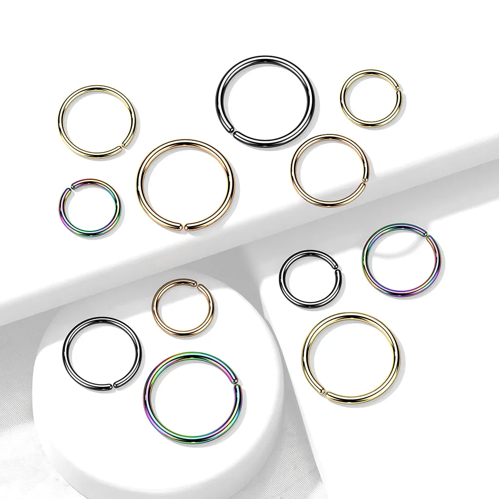 Implant Titanium Plain Seamless Hoop Rings