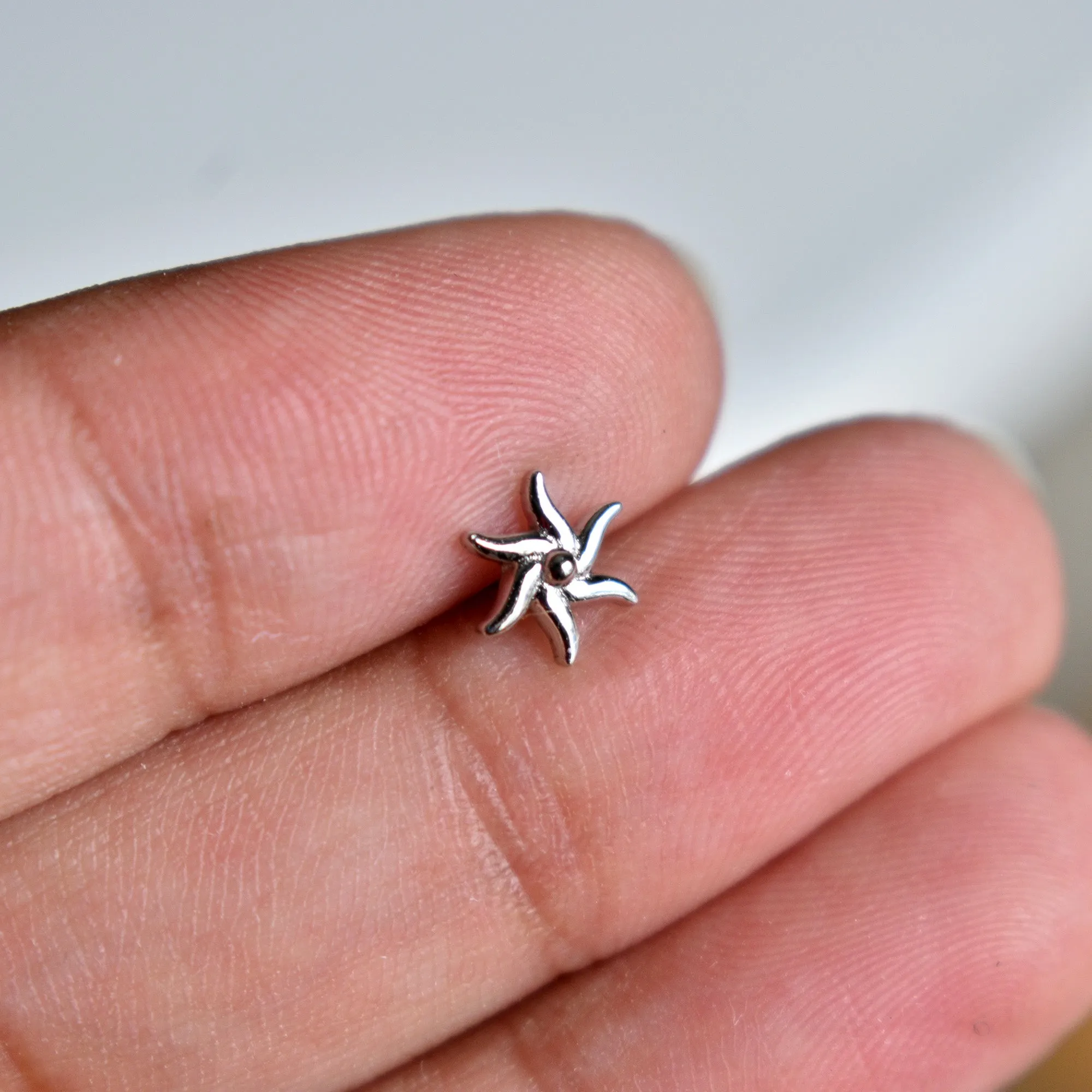 Indian Jasmine Gold Floral Stud