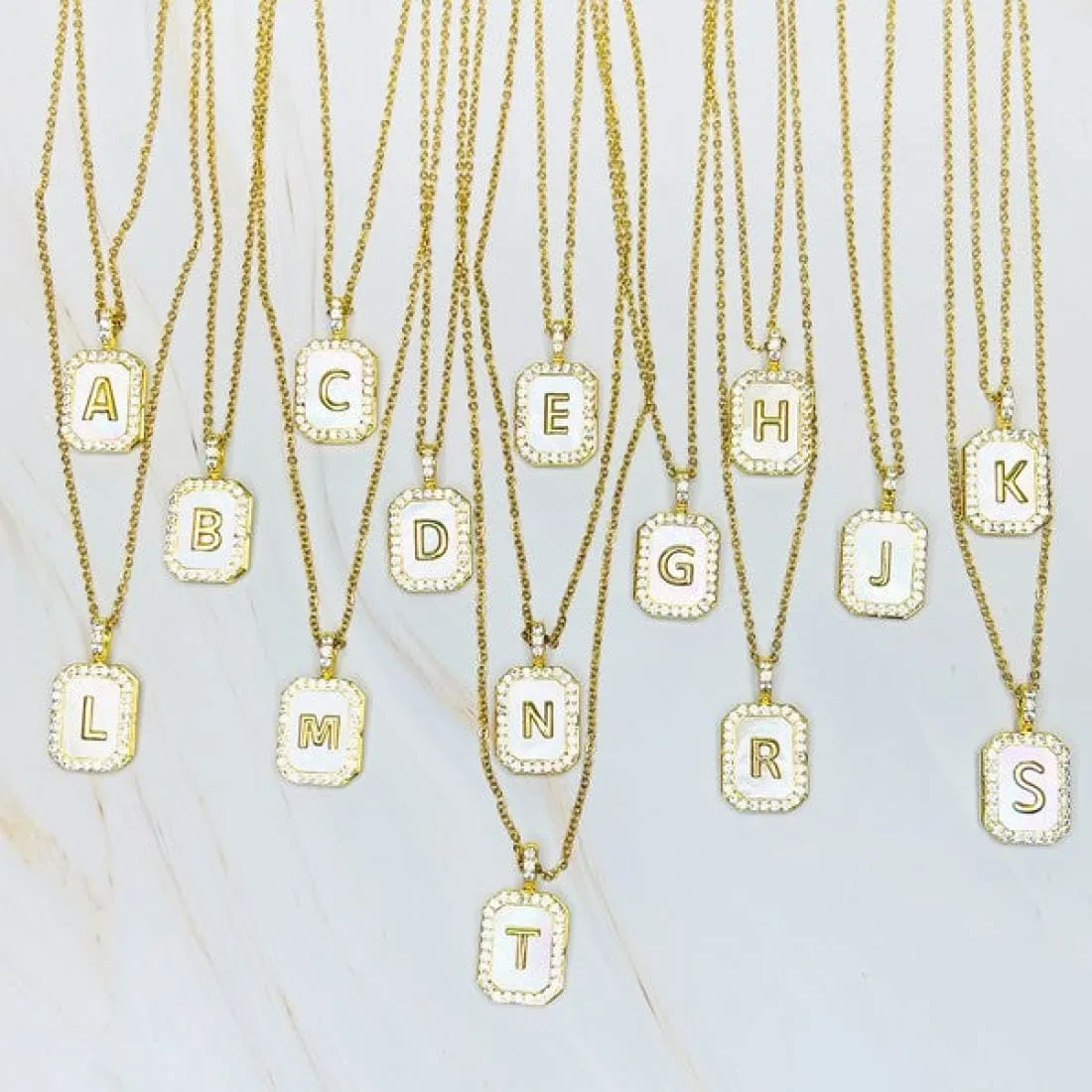 Initial Deco Open Locket Pendant Necklace