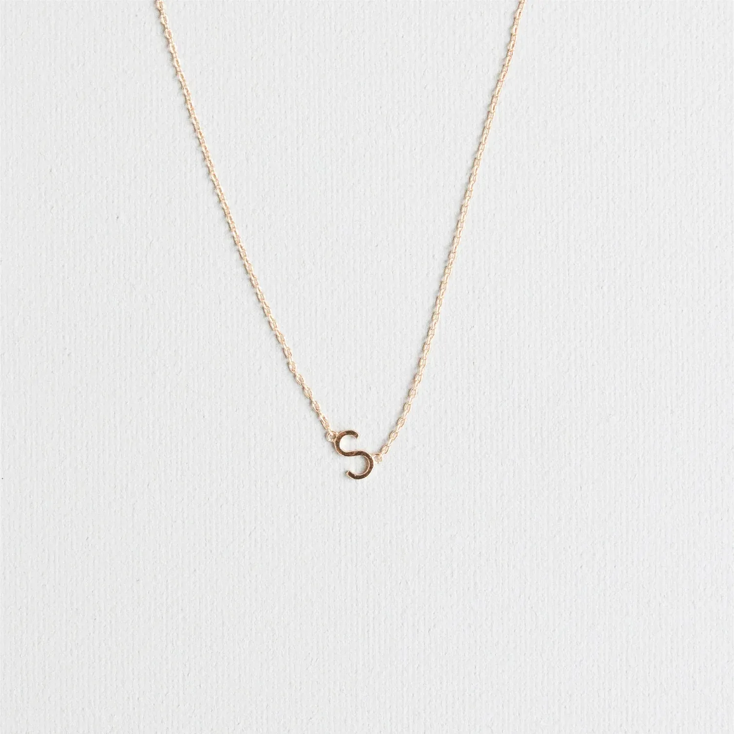 Initial Necklace In Gold