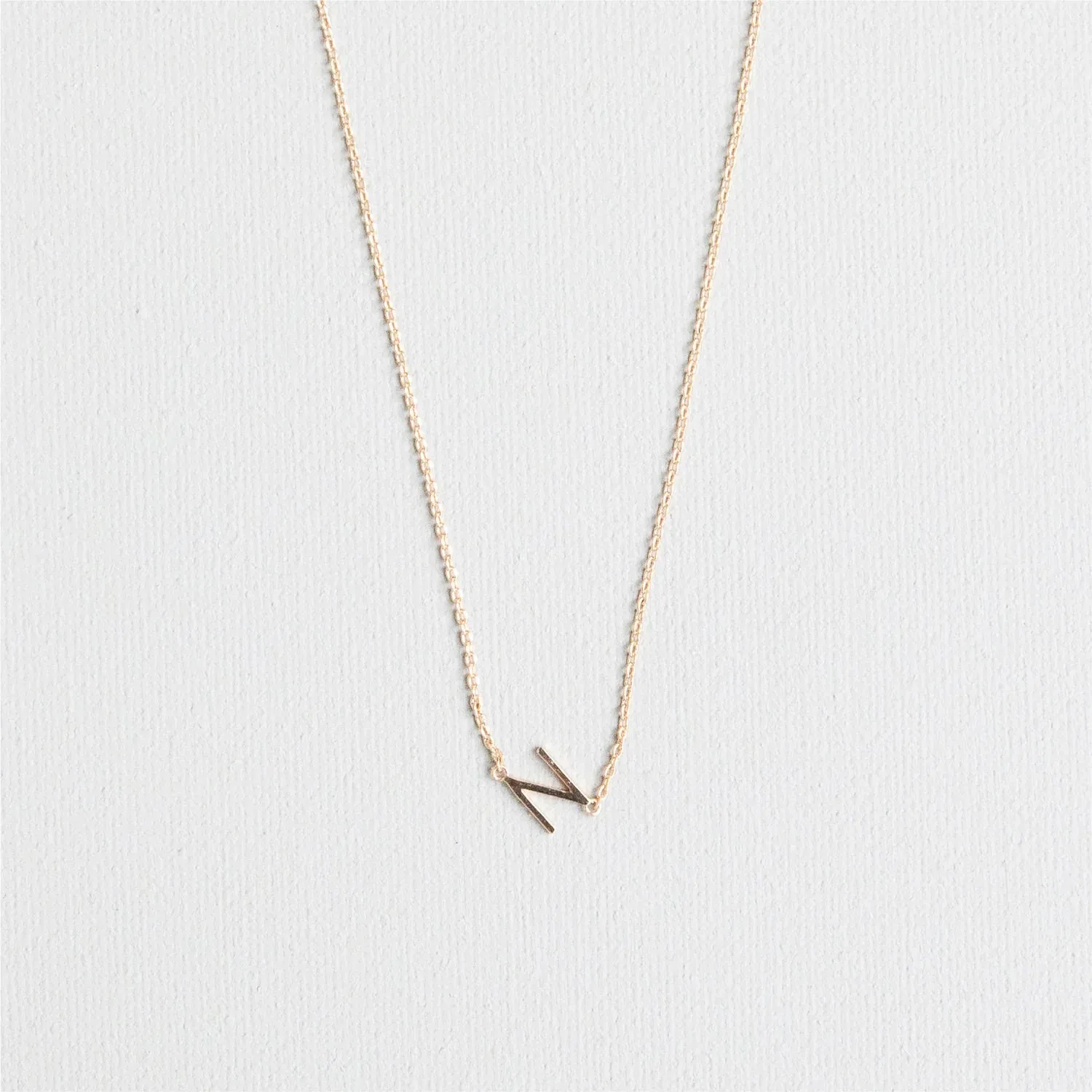 Initial Necklace In Gold