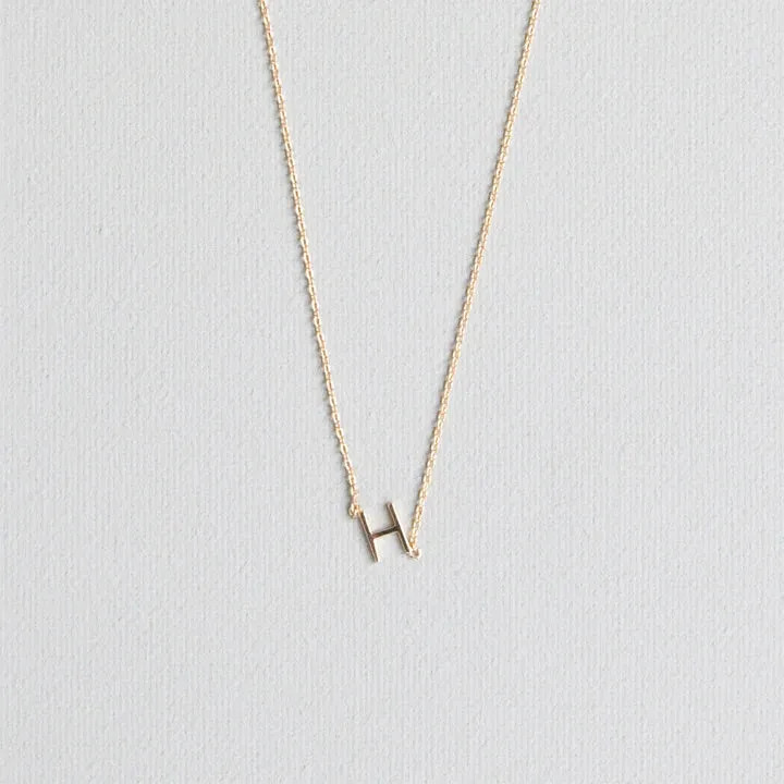 Initial Necklace In Gold