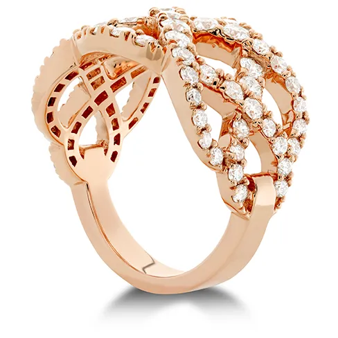 Intertwining Diamond Right Hand Ring 1.50ctw