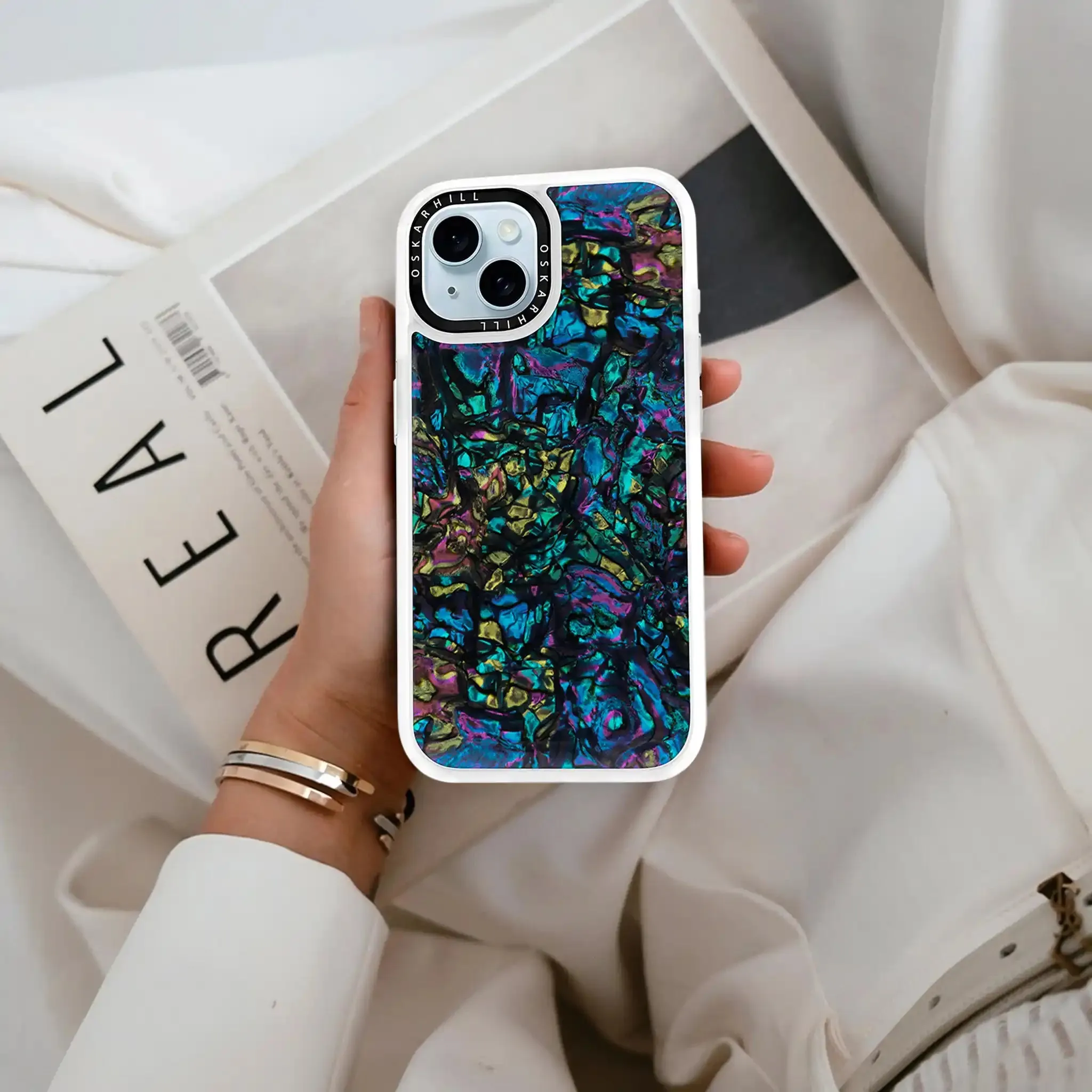 iPhone 15 Plus Case Classic — Cosmic Abalone Shell