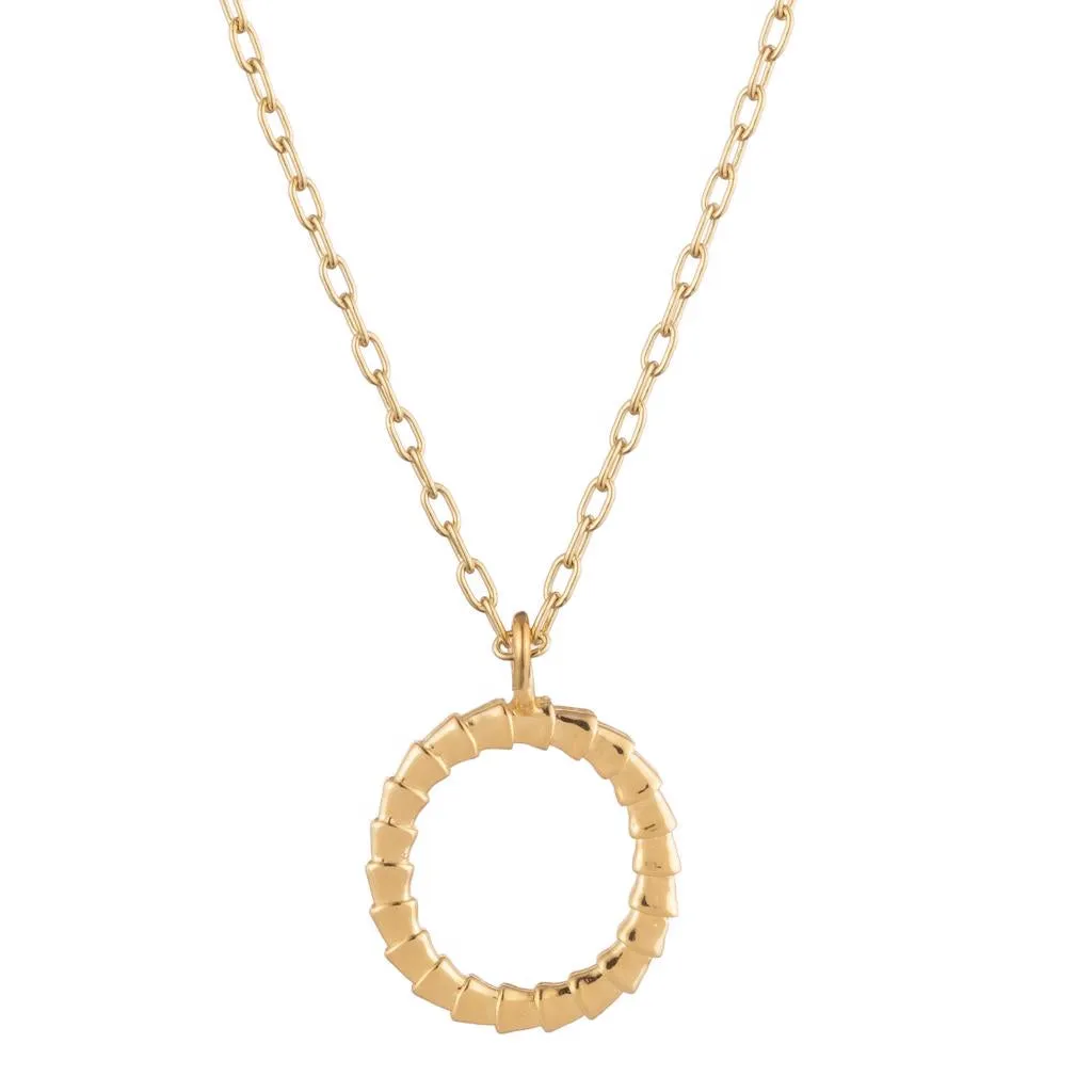Isiro Gold Vertebrae Letter Charm Necklace