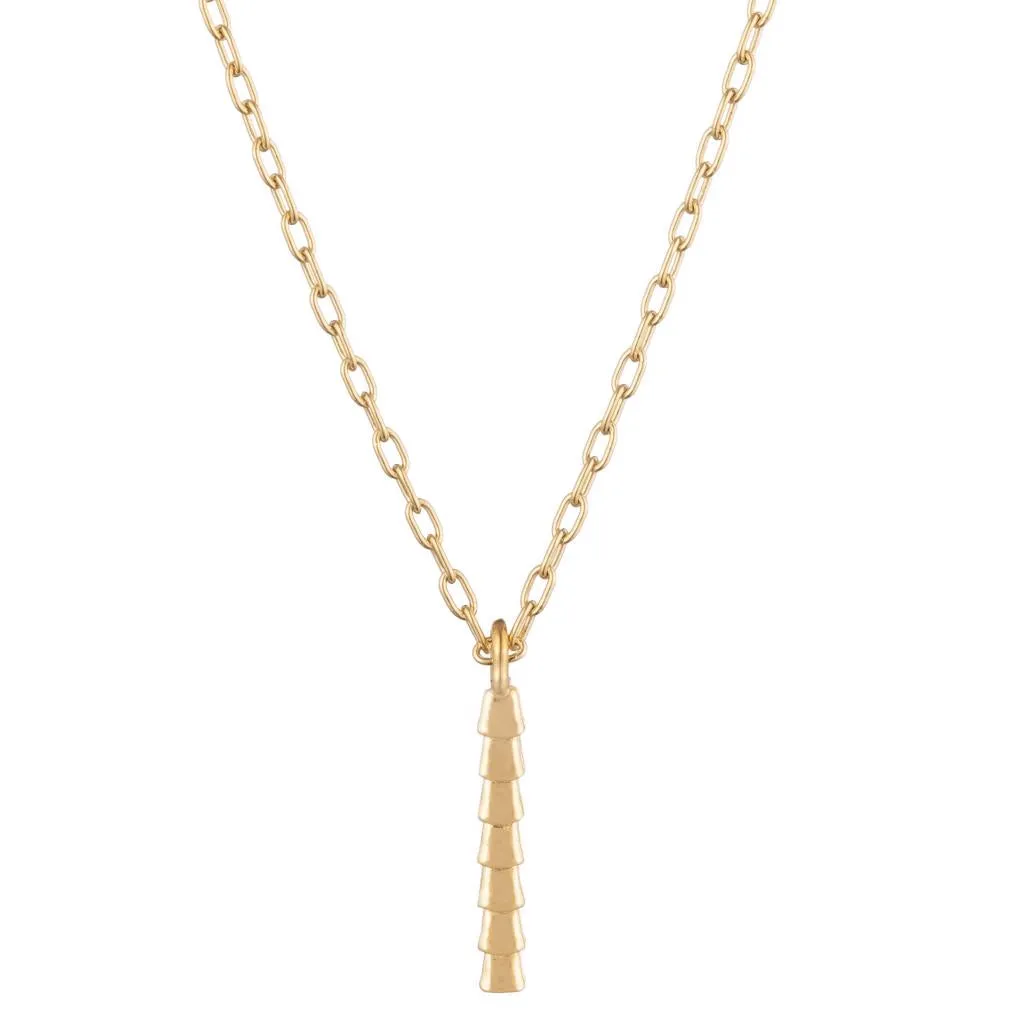 Isiro Gold Vertebrae Letter Charm Necklace