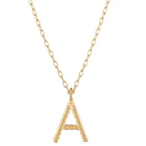 Isiro Gold Vertebrae Letter Charm Necklace