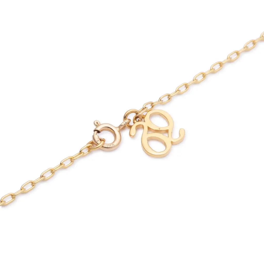 Isiro Gold Vertebrae Letter Charm Necklace