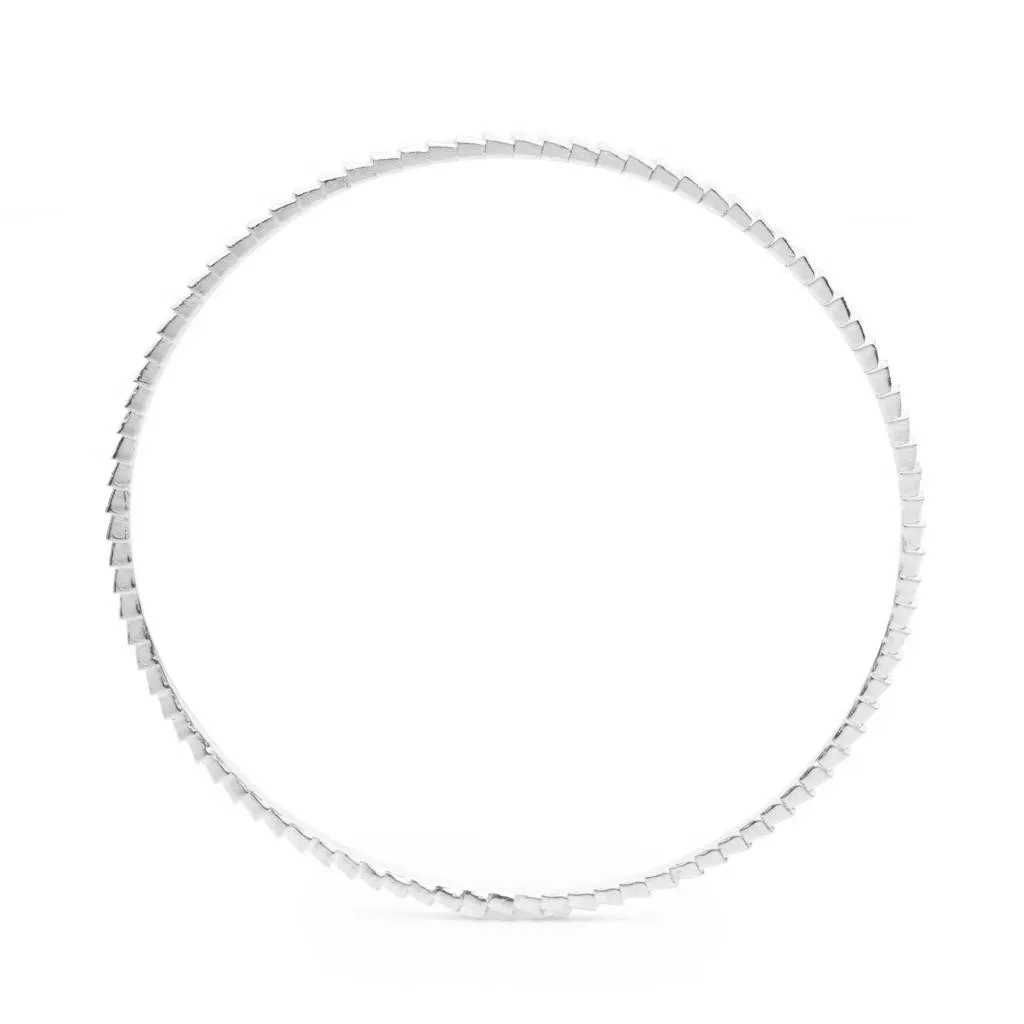 Isiro Sterling Silver Vertebrae Bangle