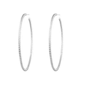 Isiro Sterling Silver Vertebrae Hoops